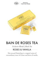 Load image into Gallery viewer, TWG Tea | Bain de Roses Tea | Black Tea | Rosebuds &amp; Rose Petals | 15 Hand Sewn Cotton Teabags | Gift Set