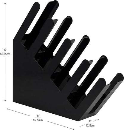 Mind Reader Cup and Lid Dispenser, Countertop Org, Coffee Bar, Beverage Cup, Kitchen, Breakroom, 4"L x 18"W x 16"H, Black