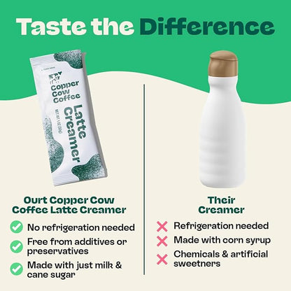 Copper Cow Coffee Pour Over Vietnamese Ground Coffee Pouches + Sweetened Condensed Milk Creamers (8 Coffees & 8 Milk Creamers) | Classic Black Lattes, No Refrigeration Needed