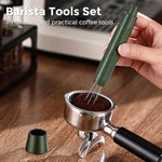 Load image into Gallery viewer, WDT Espresso Distribution Tool - Bincoo Magnetic Espresso Stirrer Tool For Barista, Espresso Tamper With Stainless Steel Retractable Needles with 6 Extra Stirrer (Green)