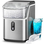 Load image into Gallery viewer, Kismile Nugget Ice Makers Countertop,Portable Ice Machine with Crushed Ice, 35lbs/Day,Self-Cleaning,One-Click Operation for Home Use(Silver)