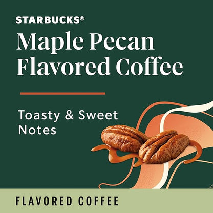 Starbucks Ground Coffee, Maple Pecan Flavored Coffee, Naturally Flavored, 100% Arabica, 1 bag (17 oz)
