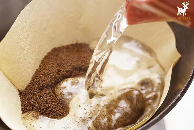 100 Count #4 Cone Coffee Filters 8-12 Cup, Natural Unbleached Paper, for Pour Over and Drip Coffee Maker