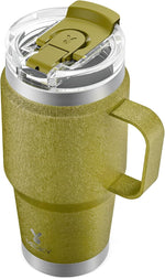 Load image into Gallery viewer, Meoky 24oz Travel Mug, Triple Insulated Stainless Steel Tumbler with Handle and 2-in-1 Straw and Sip Lid, 100% Leak Proof, Keeps Cold for 24 Hours or Hot for 8 Hours, Cupholder Friendly (Forest)