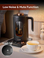 Load image into Gallery viewer, Electric Tea Kettle, INTASTING Glass Electric Kettle with tea Infuser and Precise knob temperature control, 1200W Fast Heating, BPA-Free, Easy to Clean, for Tea and coffee, 1 Liter (Dark Gray)