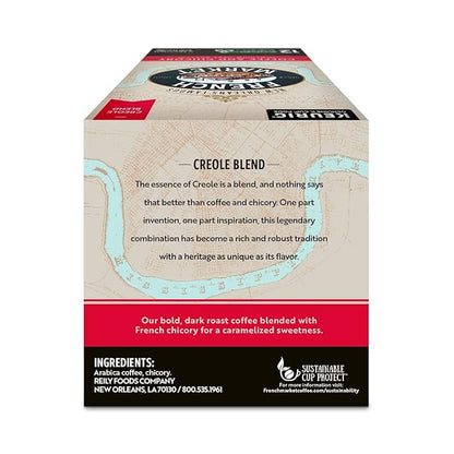 French Market Coffee & Chicory Medium-Dark Roast Single Serve Coffee Pods, 12ct Box (Pack of 4)