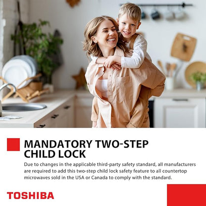 TOSHIBA ML-EM45PIT(BS) Countertop Microwave Oven with Inverter Technology, Kitchen Essentials, Smart Sensor, Auto Defrost, 1.6 Cu.ft, 13.6" Removable Turntable, 33lb.&1250W, Black Stainless Steel