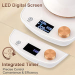 Load image into Gallery viewer, Gooseneck Electric Kettle, Intelligent Temperature Control, Stainless Steel Inner, Quick Heating, for Pour Over Coffee, Brew Tea, Boil Hot Water, 1000W 0.9L Cream White