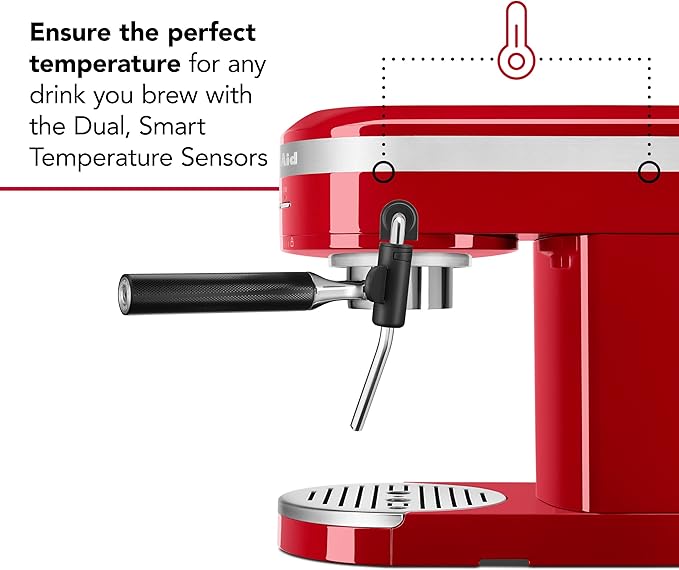 KitchenAid Metal Semi-Automatic Espresso Machine - KES6503, Empire Red