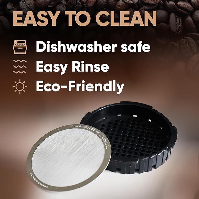 ALTURA The MESH XL Stainless Steel Filter for AeroPress Coffee Makers – Reusable Metal Filter Replacement for Rich Flavor, Travel, and Eco-Friendly Brewing