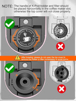 Load image into Gallery viewer, Single Serve Coffee Maker for K-Cup and Ground Coffee, Fast Brew, 6-12 oz Brew Sizes One Cup Coffee Machine Fits 5.5" Mugs, One-Button Small Coffee Maker with Descaling Reminder,Pink