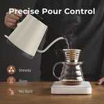 Load image into Gallery viewer, KLEAH Gooseneck Electric Kettle - 0.8L Automatic Shut Off Tea &amp; Coffee Kettle, Hot Water Boiler Pour Over Coffee Kettle, 1200W Quick Heating Keep Warm, Bone White