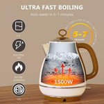 Load image into Gallery viewer, 1.7L Electric Kettles, BPA Free Tea Kettle, Hot Water Boiler Heater, Stainless Steel Teapot, Auto Shut-Off &amp; Boil-Dry Protection, 120V/1500W