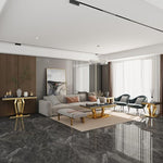 Load image into Gallery viewer, 4 Piece Black and Gold Living Room Table Set 1Coffee+2End+1Console