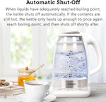 Load image into Gallery viewer, Tribest GKD-450 Hot Water Kettle, Electric Water Boiler &amp; Water Warmer with Glass Tea Kettle, 110V, White