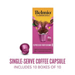 Load image into Gallery viewer, Belmio Fortissimo Espresso Coffee Pods - Dark Roast - Rich &amp; Robust - Compatible with Original Nespresso Machines - 10 Count (Pack of 10)