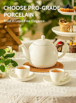 Load image into Gallery viewer, Sweese Porcelain Teapot, 40 Ounce Tea Pot - Large Enough for 5 Cups, White