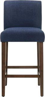 Load image into Gallery viewer, CHITA Counter Height Bar Stools Set of 2, 27" H Seat Height Upholstered Barstools, Fabric in Midnight Blue