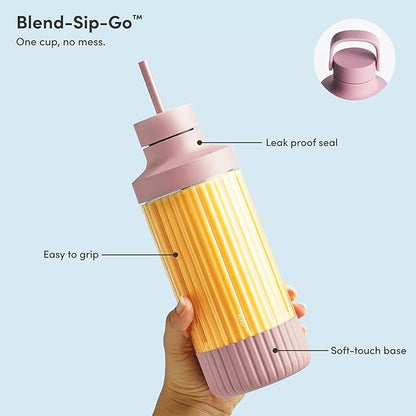 Beast Mighty 850 Plus | Premium Compact Personal Blender | Smoothies, Shakes, Dressings, Sauces | Blends Ice and Frozen Fruit | New XL Vessel | Extra Vessels, Lids and Straws | 850W (Lilac)