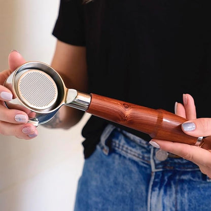 54mm Espresso Tamper Kit For Breville Espresso Machines Includes Bottomless Portafilter, Leveling Tool, Coffee Tamper, WDT Tool, Dosing Funnel and Puck Screen Set