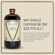 Explorer Cold Brew Organic Liquid Coffee Concentrate, Seeker Low Caffeine, Drink Iced or Hot, 32 fl oz, Makes 20+ Cups