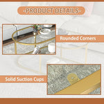 Load image into Gallery viewer, Coffee Table Gold Glass Coffee Table for Living Room,2 Tiers Oval Center Table with Sturdy Metal Frame,Modern Tempered Glass Accent Table for Bedroom Home Office