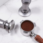 Load image into Gallery viewer, Espresso Tamper, Constant 30lb Coffee Tamper with double Calibrated Spring Loaded, Stainless Steel double spring loaded Coffee Tamper Fits for All Portafilters- Flat Base (51mm, SILVER)