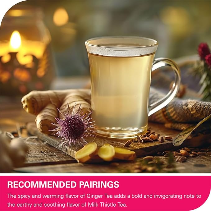 WT WEETEE Milk Thistle Tea Bags, Made with 100% Pure Milk Thistle Seeds, Natural Caffeine-free Herbal Tea Detox Tea 3g x 60 Counts