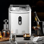 Load image into Gallery viewer, Antarctic Star Countertop Ice Maker with Soft Chewable Pellet Ice, 34lbs/24Hrs, One-Click Operation, Self-Cleaning Portable Peddle Ice Machine with Ice Scoop for Kitchen,Office,Bar,RV (White)