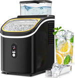 Load image into Gallery viewer, Countertop Ice Cube Maker Machine with External Water Tank,16Pcs/5Mins,34Lbs/Day,2 Ways to Add Water,Portable Compact Small Ice Maker with Auto-Cleaning,Perfect for Home/Kitchen/Camping/RV
