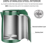Load image into Gallery viewer, 1.7L Electric Kettle Quiet, Double Wall Hot Water Boiler BPA-Free, Quiet Boil and Cool Touch Tea Kettle, Cordless with Auto Shut-Off &amp; Boil Dry Protection, 1500W Fast Boiling, dark green