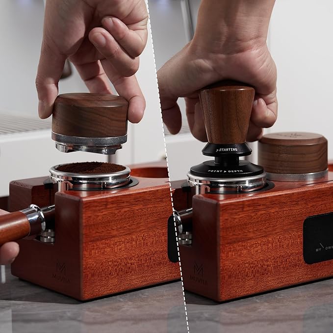 Espresso Tamping Station - Wooden Organizer Fits Breville Machines 51-58mm Portafilter Holder, Tamper, Distributor, Espresso Accessories Storage Multifunctional