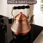 Load image into Gallery viewer, Vintage 100% Solid Pure Copper Turkish TeaPot Tea Kettle Pot for Stovetop Stove Top Traditional Decorative Fancy Arabic Moroccan Party Serving Kitchen Antique Handmade Unique Style Gooseneck Gift