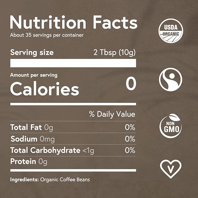 Fabula Coffee Half-Caff Medium Roast Freshly Ground - Organic - Low Acid - Single Origin - Non-GMO - Mold Free - 12 Ounces …