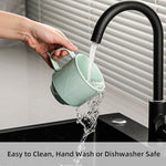 Load image into Gallery viewer, Stackable Coffee Mugs Set: 13 oz Ceramic Stacking Cups for Cappuccino Latte Tea - Microwave Safe Mug for Home &amp; Office - 4 PCS, Mint Green