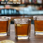 Load image into Gallery viewer, Ruckae 12 Pack 2 OZ Shot Glasses Set Clear Shot Glasses Bulk with Heavy Base Bar Square Glass Shot Cups for Vodka Tequila Whiskey Liquor