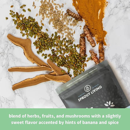 Sprout Living, Epic Protein, Plant Based Protein & Superfoods Powder, Real Sport | 24 Grams Organic Protein Powder, Recovery, Vegan, Non Dairy, Non-GMO, Gluten Free, Low Sugar (1 Pound, 12 Servings)