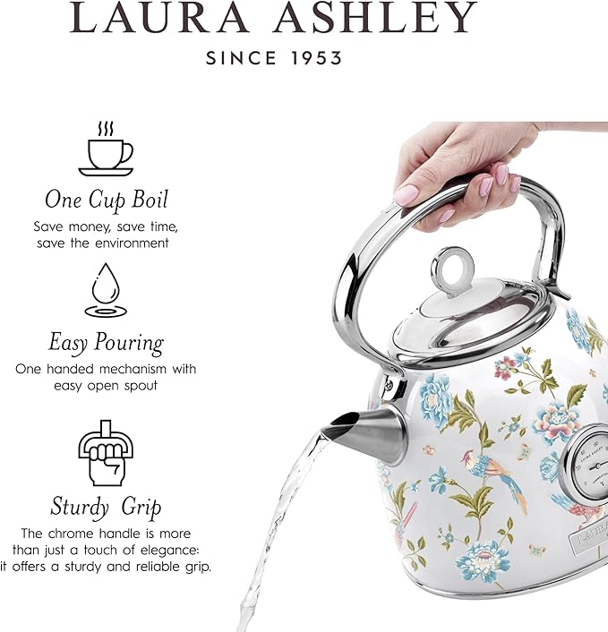 VQ - Laura Ashley 1.7L Dome Kettle - Elveden White