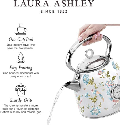 VQ - Laura Ashley 1.7L Dome Kettle - Elveden White