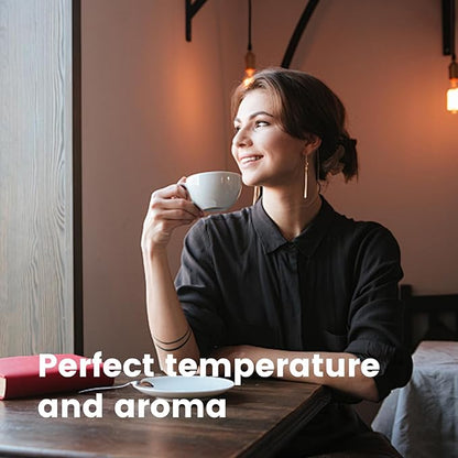 Mcilpoog WS-D5 Pro Fully Automatic Coffee Machine 12 Drinks, Office or Home Use,Wi-Fi Enabled, Liquid Volume & Temperature, Cappuccino Latte Espresso, Automatic Cleaning, Super Automatic Coffee Maker