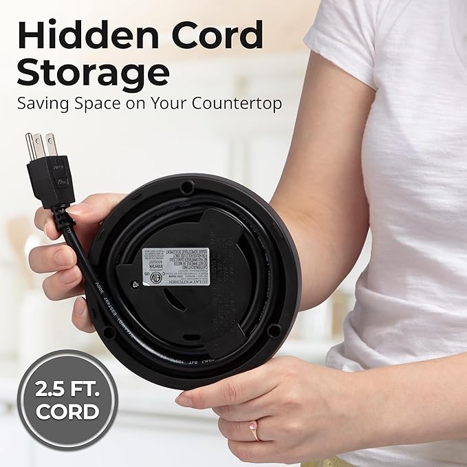 Zulay Kitchen Fast Boiling Electric Water Kettle - 1.7L, 1500W, Auto Shut-Off for Overboil & Boil Dry Protection, Cool-Touch Handle, 360° Base - Rapid Teapot Boiler For Coffee & Tea - Black Metallic