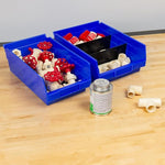 Load image into Gallery viewer, Akro-Mils 30130 Plastic Shelf Bins, Heavy Duty Storage Bins for Garage, Closet, and Drawer Organization, 12-Inch x 6-1/2-Inch x 4-Inch, Blue, 12-Pack