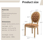 Load image into Gallery viewer, Vintage French Country Dining Chairs Set of 6, PU Leather Dining Chairs with Solid Wood Legs, Orange Upholstered Dining Chair, Sillas para Comedor, Kitchen &amp; Dining Room Chair (Orange, PU, 6Pcs)