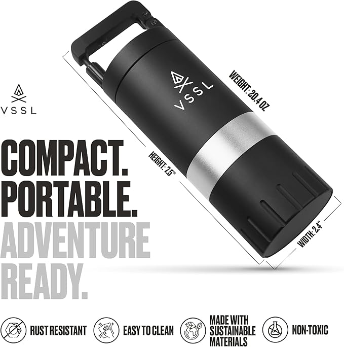 Java G45 Manual Coffee Grinder | Coffee for Camping | Bean Grinder | Travel Pour Over | Stainless Steel Conical Burr | ~ 45 Gram Capacity | Extendable Grind Handle | 50 Grind Settings | Black