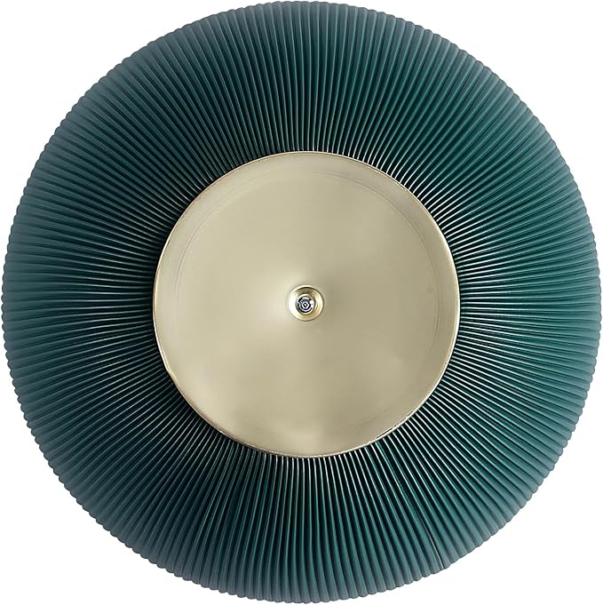 Manhattan Comfort Modern Anderson Coffee Table, 1.0 & 2.0 End Table, Upholstered in Green Leatherette with Ceramic Faux Tabletop and Gold Metal Tabletop- Set of 3