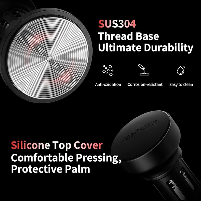 MHW-3BOMBER Espresso Tamper, 54mm-Spring-Loaded Coffee Tamper with Sound Feedback, Barista 54mm Tamper for Breville, Tamper for Espresso Machine,Thread Base YU Series, T6147-OS