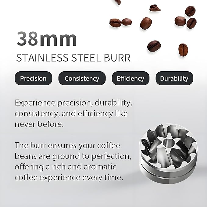 Manual Coffee Bean Grinder, Stainless Steel S2C Conical Handheld Coffee Machine, CNC Steel Core Hand-Cranked Coffee Bean Grinder (black)