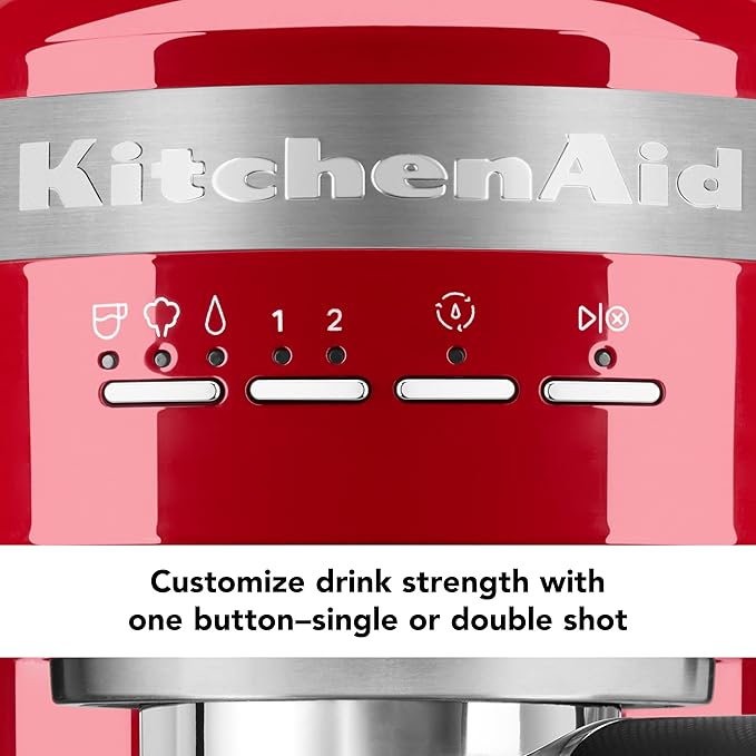 KitchenAid Metal Semi-Automatic Espresso Machine - KES6503, Empire Red
