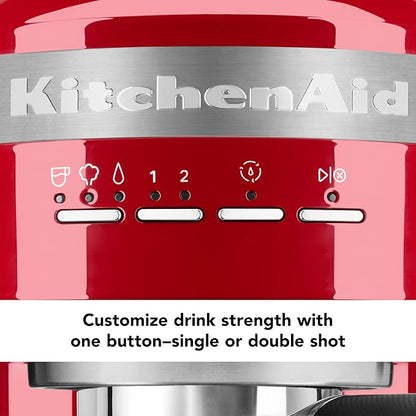 KitchenAid Metal Semi-Automatic Espresso Machine - KES6503, Empire Red