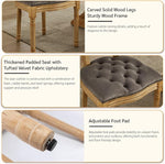 Load image into Gallery viewer, French Country Dining Chairs Set of 4, Vintage Wooden Dining Chairs with Fabric Upholstered Tufted Seat,Solid Wood Legs&amp;Frame, Farmhouse Kitchen&amp;Living Room Chairs(Gray,4 Pcs)